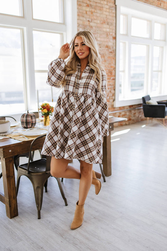 Bradley Plaid Shirt Dress