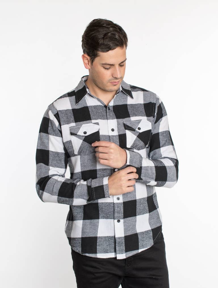 Buffalo Plaid Flannel Long Sleeve Shirt