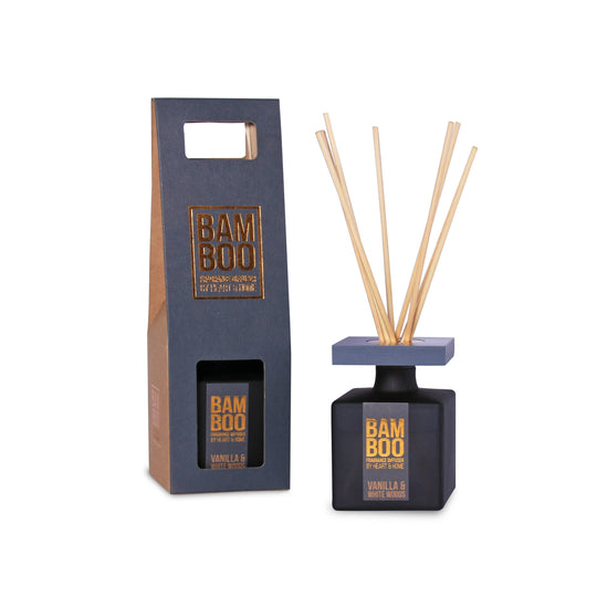 BAMBOO Vanilla & White Woods - Reed Diffuser - 2.8 oz