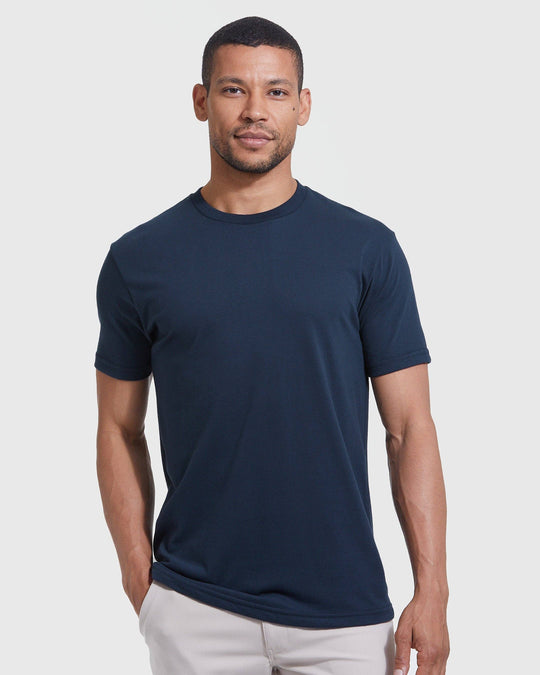 True Classic Premium Fitted Crew Neck T-Shirt - Navy