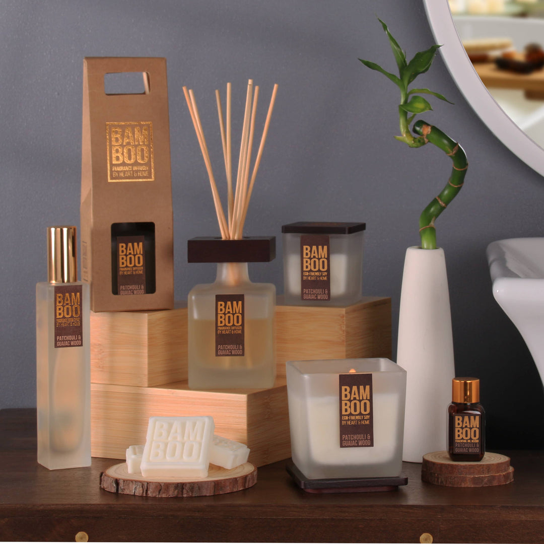 BAMBOO Patchouli & Guaiac Wood - Reed Diffuser - 2.8 oz