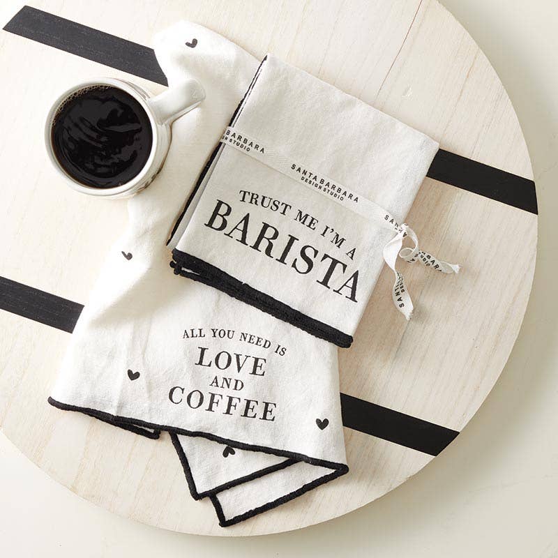 Overlock Tea Towel - Trust Me I'm a Barista