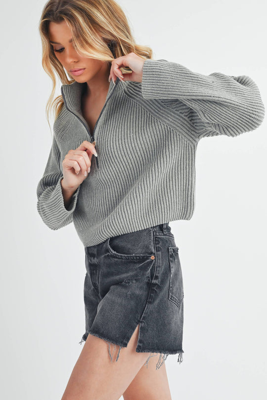 AEMI + CO - Debbie Half-Zip Sweater