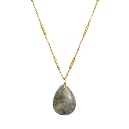 Jade Necklace - Gold