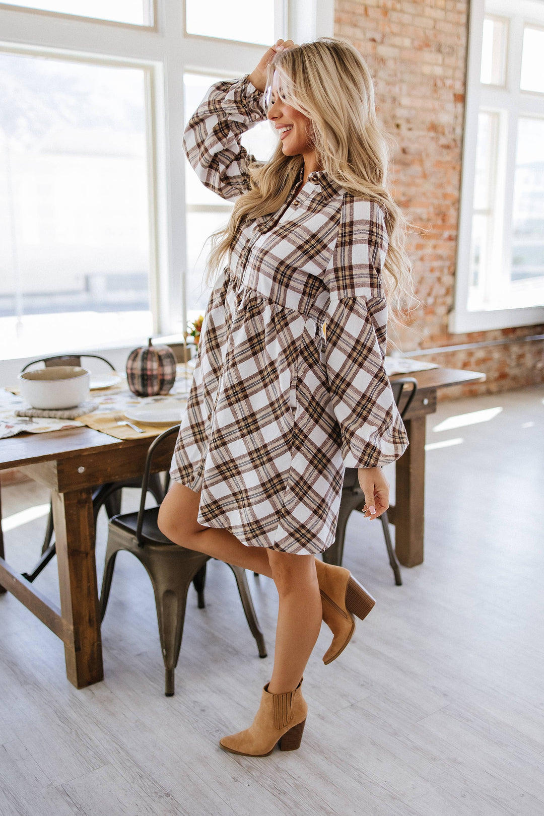 Bradley Plaid Shirt Dress