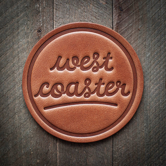 Premium Handcrafted Leather Coaster - West Coaster