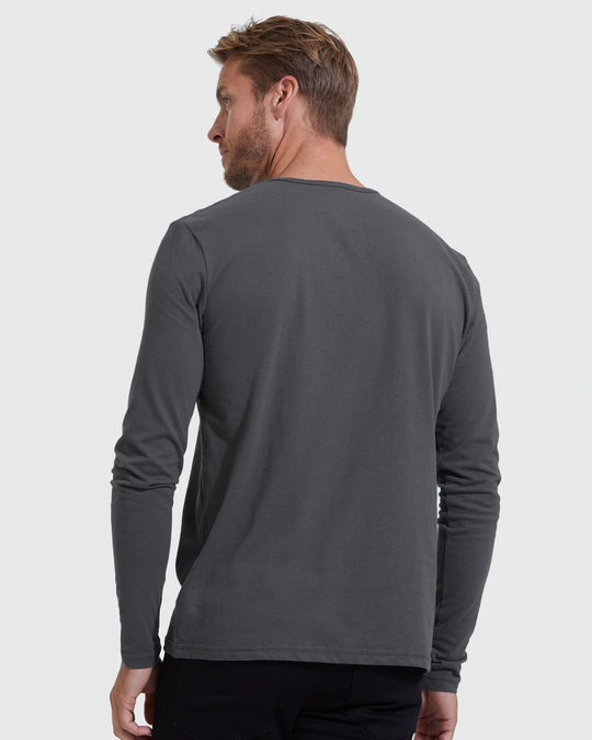 True Classic - Long Sleeve Henley | Carbon