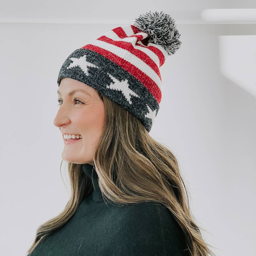 American Flag USA Beanie