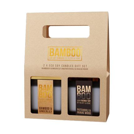 Bamboo & Ginger Lily + Patchouli & Guaiac - Small Candle Set