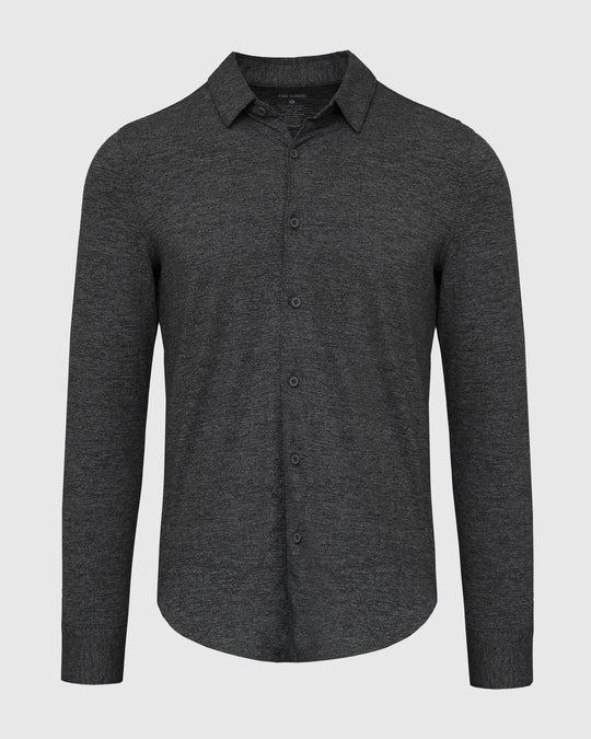 True Classic - Long Sleeve Button Up Shirt | Do-It-All Comfort | Charcoal