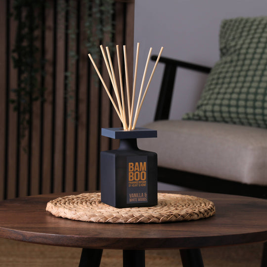 BAMBOO Vanilla & White Woods - Reed Diffuser - 2.8 oz