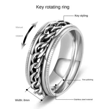 Stainless Steel Punk Fashion Ring