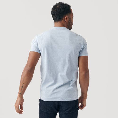 True Classic Premium Fitted Crew Neck T-Shirt - Heather Pale Blue