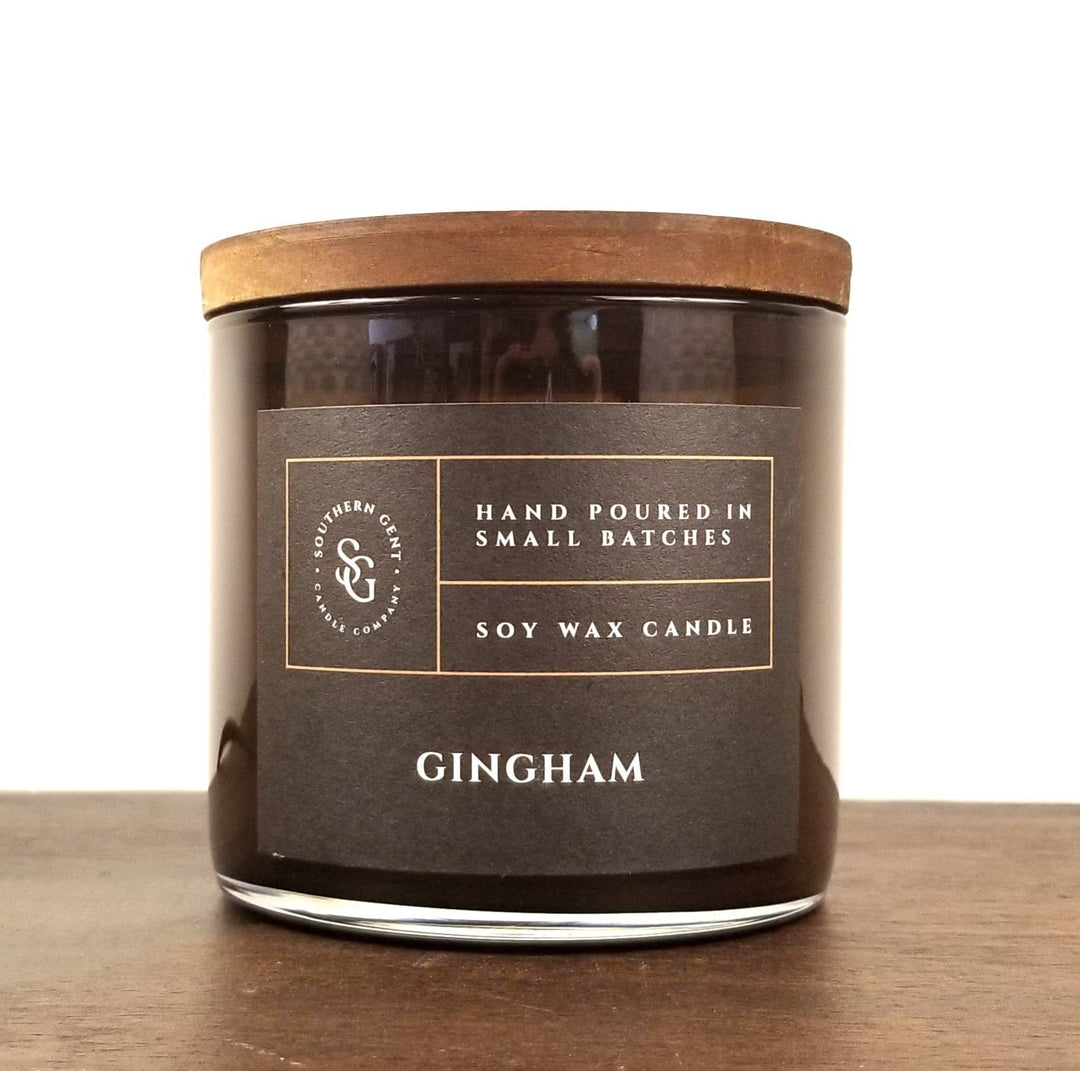 "Gingham" Soy/Coconut Wax Candle