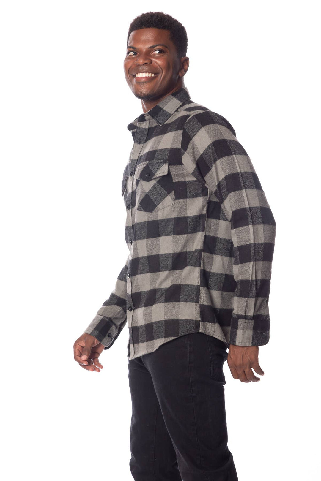 Buffalo Plaid Flannel Long Sleeve Shirt