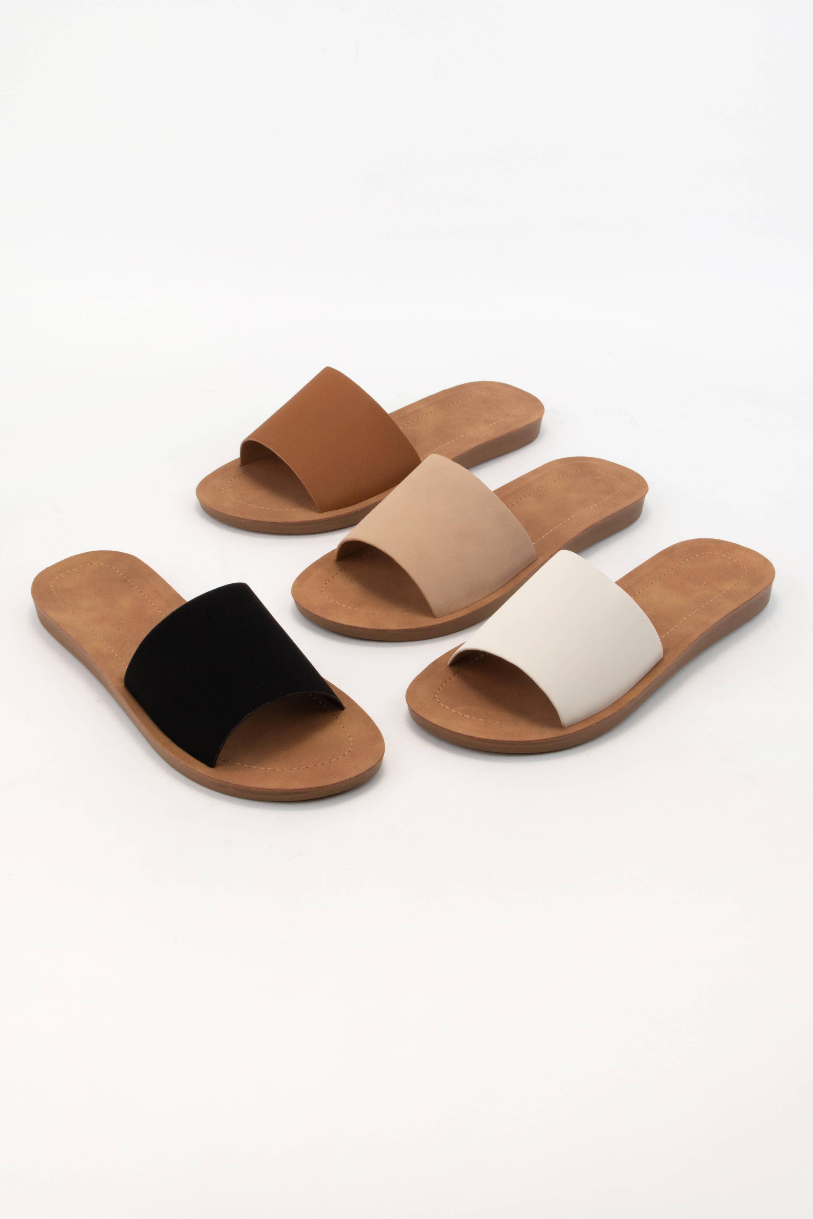 Basic Bold Upper Flexible Sole Slide - Rust & Refined