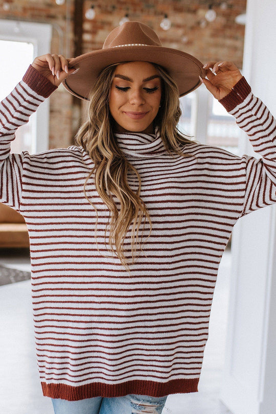 Emmy Striped Oversized Sweater | S-2XL