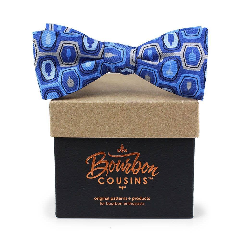 Bourbon Cousins - Bourbon Fest Bow Tie - Royal Blue + Gray - Rust & Refined