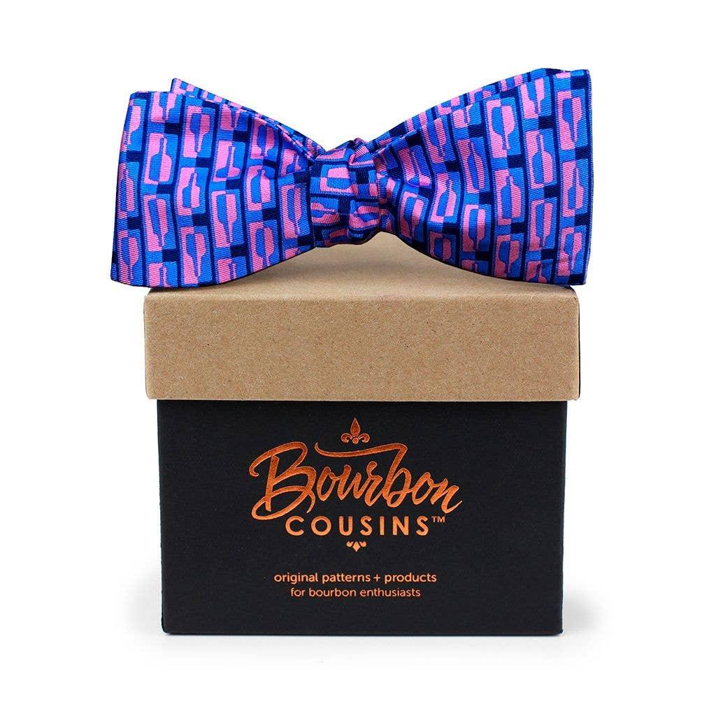 Bourbon Cousins - Bourbon Row Bow Tie - Navy + Pink - Rust & Refined