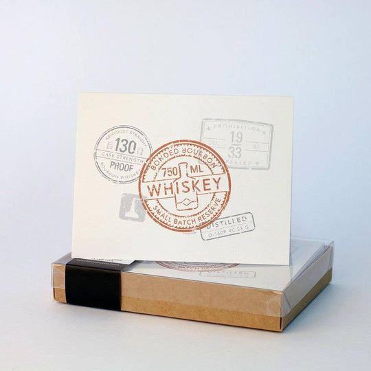 Bourbon Cousins - Whiskey Seal Note Cards - Rust & Refined