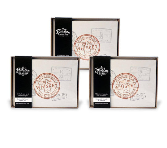 Bourbon Cousins - Whiskey Seal Note Cards - Rust & Refined