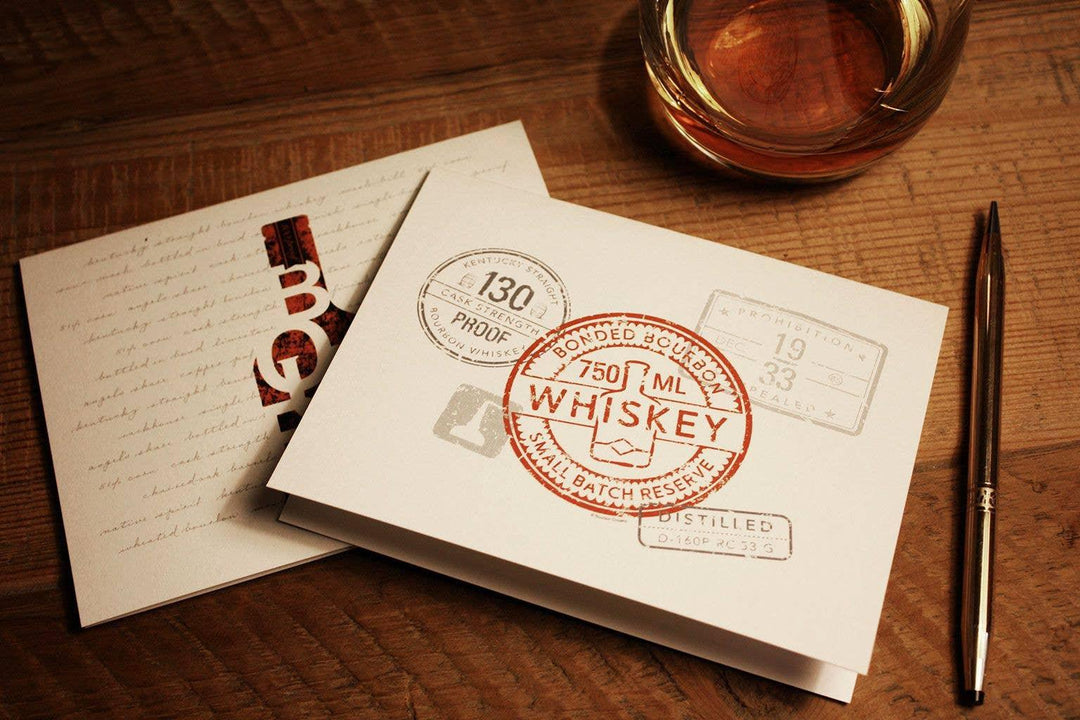 Bourbon Cousins - Whiskey Seal Note Cards - Rust & Refined