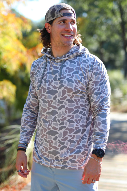 BURLEBO - Performance Hoodie - Classic Deer Camo - Rust & Refined