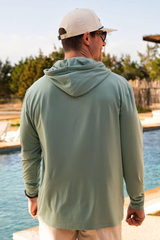 BURLEBO - Performance Hoodie - Ocean Swell - Rust & Refined