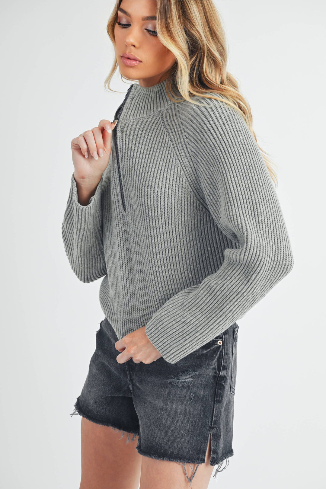 AEMI + CO - Debbie Half-Zip Sweater