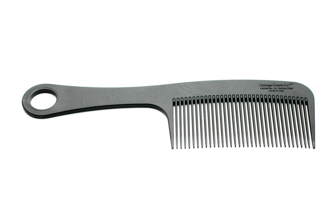 Chicago Comb Co. Model No. 14 Carbon Fiber Comb - Rust & Refined