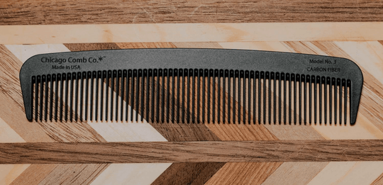 Chicago Comb Co. Model No. 3 Carbon Fiber Comb - Rust & Refined