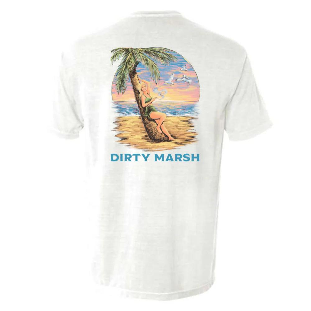 Dirty Marsh - Beach Girl Tee | White - Rust & Refined