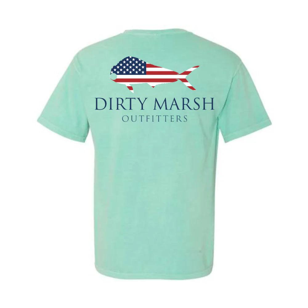 Dirty Marsh - 'Murica Mahi Tee | Chalky Mint - Rust & Refined