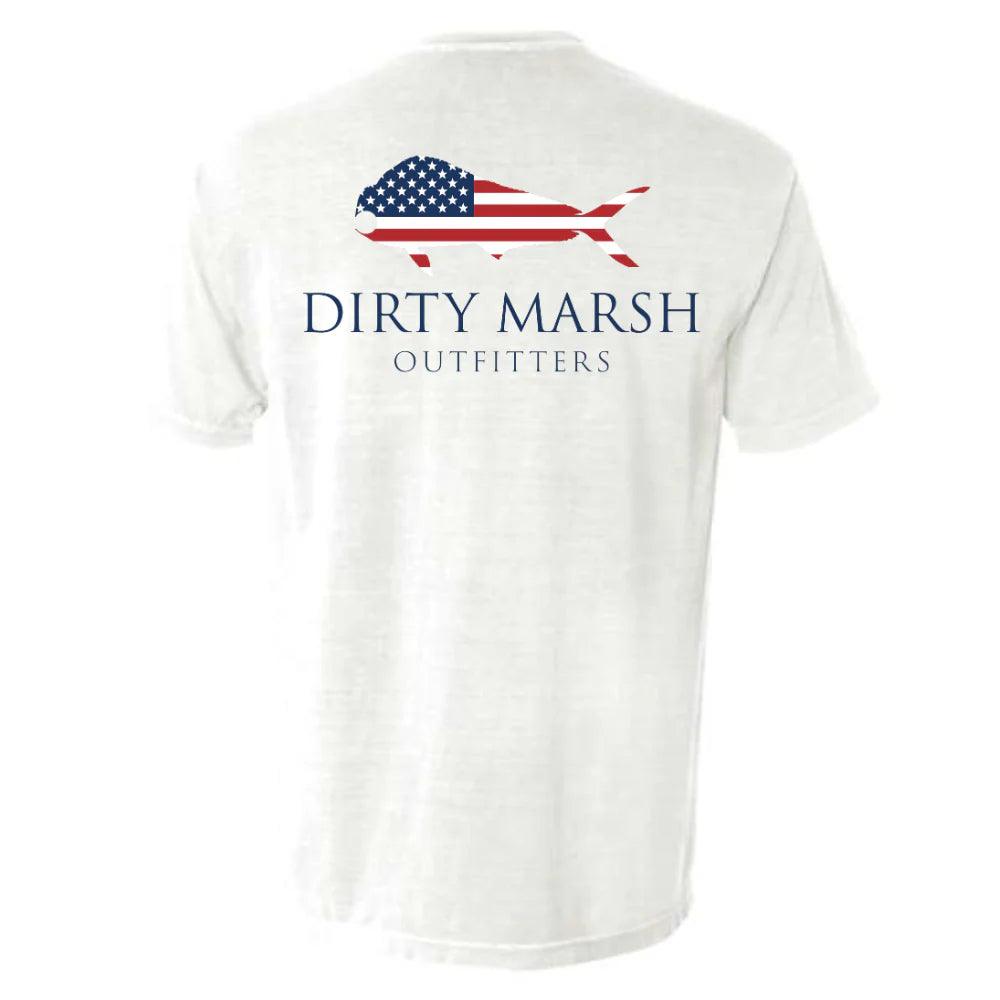 Dirty Marsh - 'Murica Mahi Tee | White - Rust & Refined