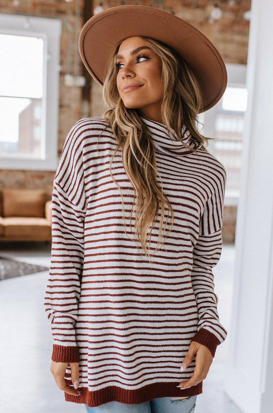 Emmy Striped Oversized Sweater | S-2XL