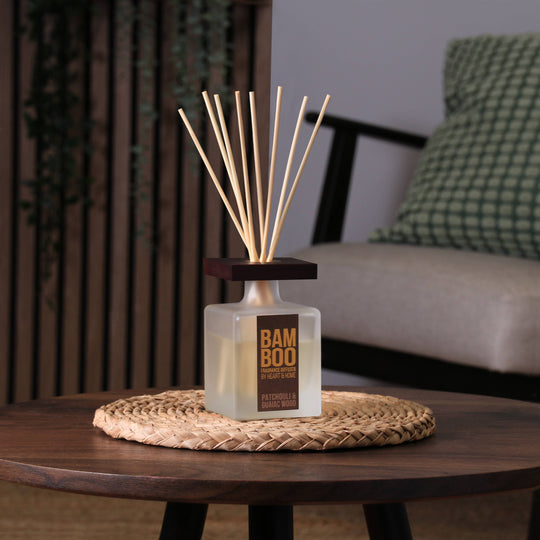 BAMBOO Patchouli & Guaiac Wood - Reed Diffuser - 2.8 oz