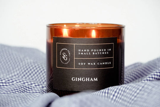 "Gingham" Soy/Coconut Wax Candle