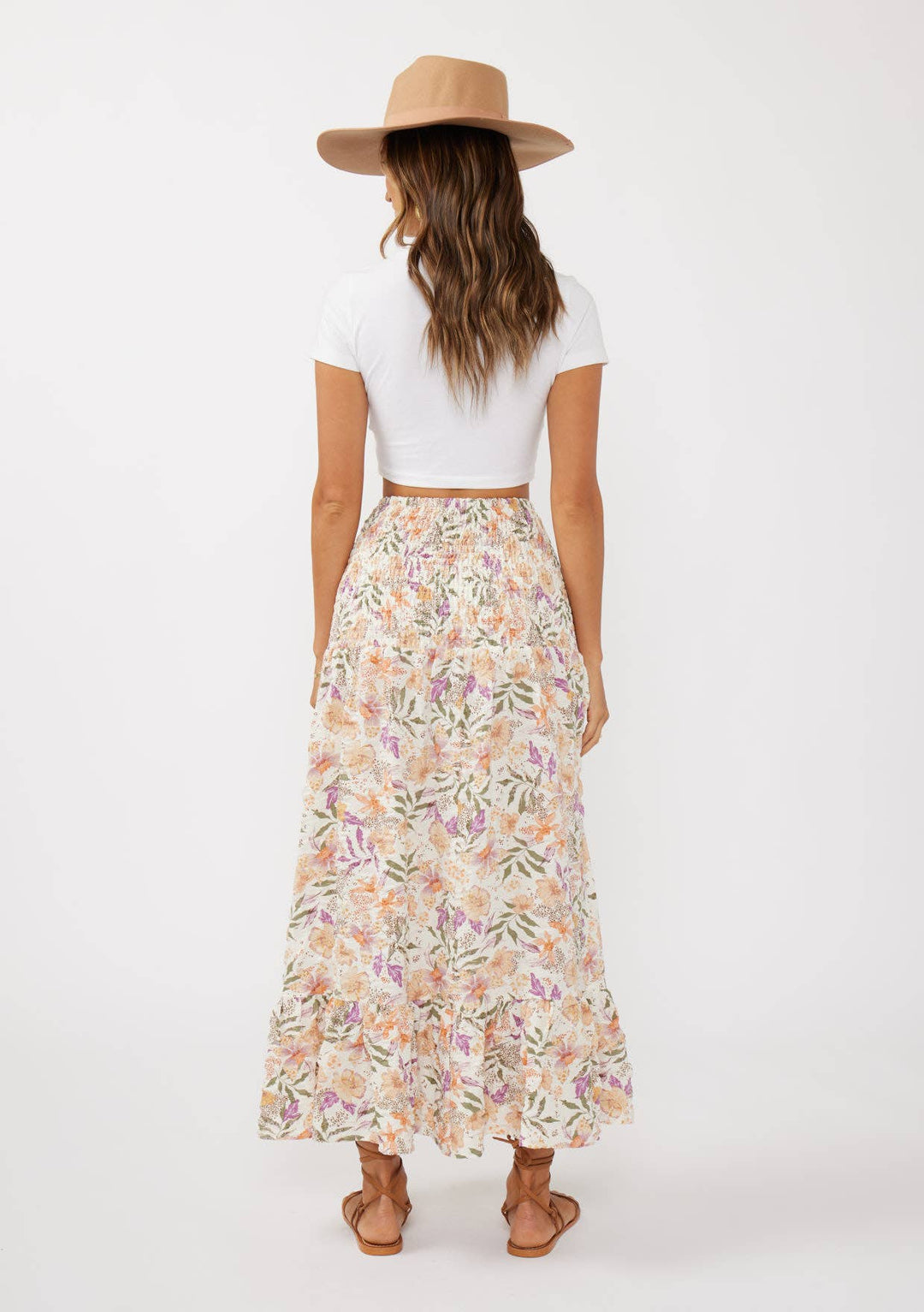 Convertible Floral Smocked Skirt