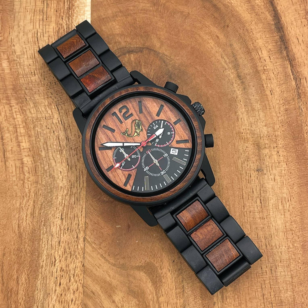 Oliver and the Sea - “Mainland” Wood Watch - Rust & Refined