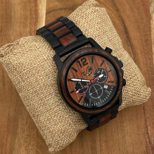 Oliver and the Sea - “Mainland” Wood Watch - Rust & Refined