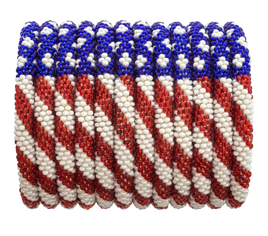 Roll-On Patriotic Bracelets - Stars & Stripes - Rust & Refined