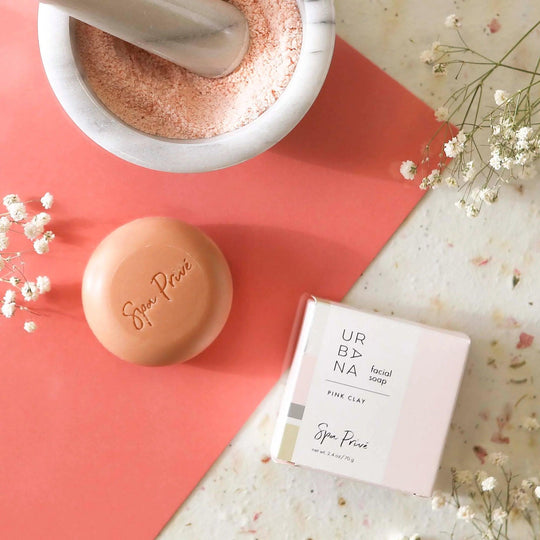 Spa Prive Facial Soap Bar - Pink Clay - Rust & Refined