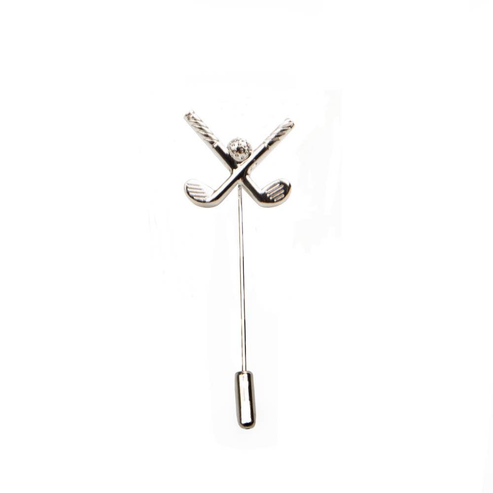 Stolen Riches - Golf Clubs (Lapel Pin) - Rust & Refined