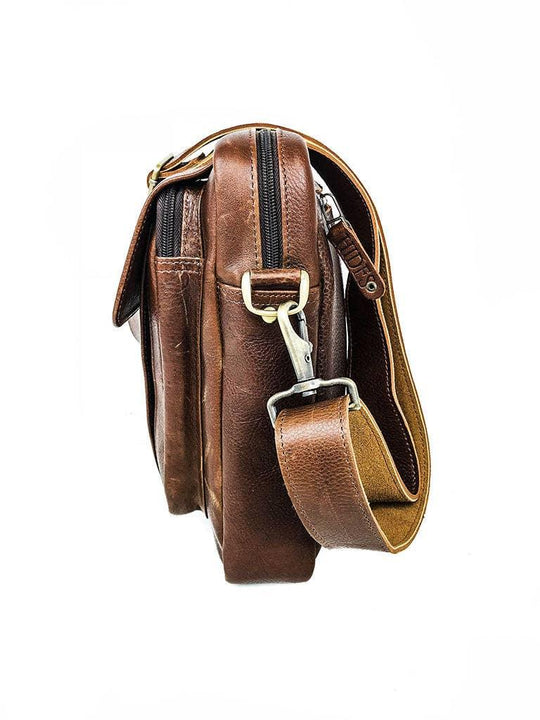 Travel Leather Satchel - Brown - Rust & Refined