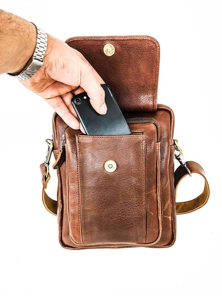 Travel Leather Satchel - Brown - Rust & Refined