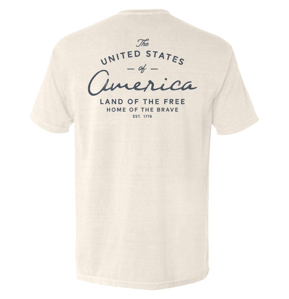 United States Of America Pocket Tee - Rust & Refined